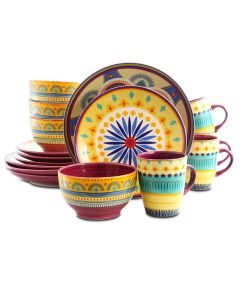 Elama Puesta De Sol 16 Piece Dinnerware Set