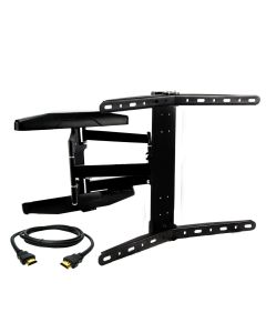 MegaMounts Full Motion Wall Mount for 32-70 Inch Curved Displays with HDMI Cable