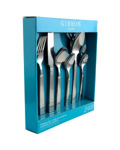 Gibson Prato 24 Piece Stainless Steel Flatware Set