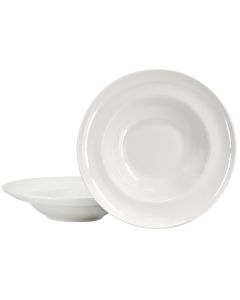 Gibson Home Great Essentials 2 Piece Fine Ceramic 20oz Entree Bowl Set in White