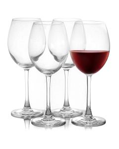 Pasabahce Enoteca 4 Piece 18.25 Ounce Bordeaux Wine Glass Set in Clear Glass