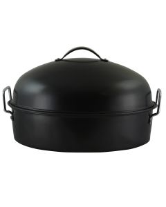 Gibson Home Kenmar High Dome Oval Roaster Set in Black