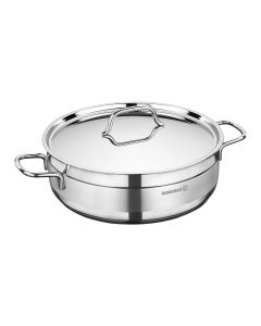 Korkmaz Alfa 2 Piece 3.5 Liter Stainless Steel Low Casserole Dish with Lid