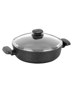Korkmaz Ornella 2 Piece 4 Liter Aluminum Nonstick Low Casserole Dish with Lid