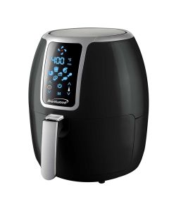 Brentwood Small 1400 Watt 4 Quart Electric Digital Air Fryer with Temperature Control in Black