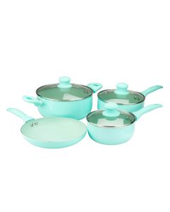 Brentwood 7 Piece Nonstick Aluminum Cookware Set in Blue