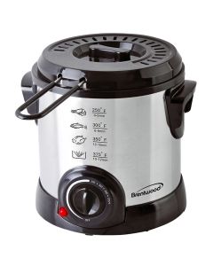 Brentwood 1 Liter Electric Deep Fryer in Stainless Steel