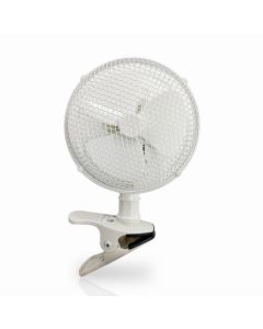 Optimus 7 in. Personal Clip-on Fan in White